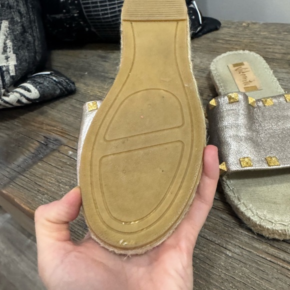 Rockstud leather espadrille / Studded Sandals - 37 - Picture 10 of 16